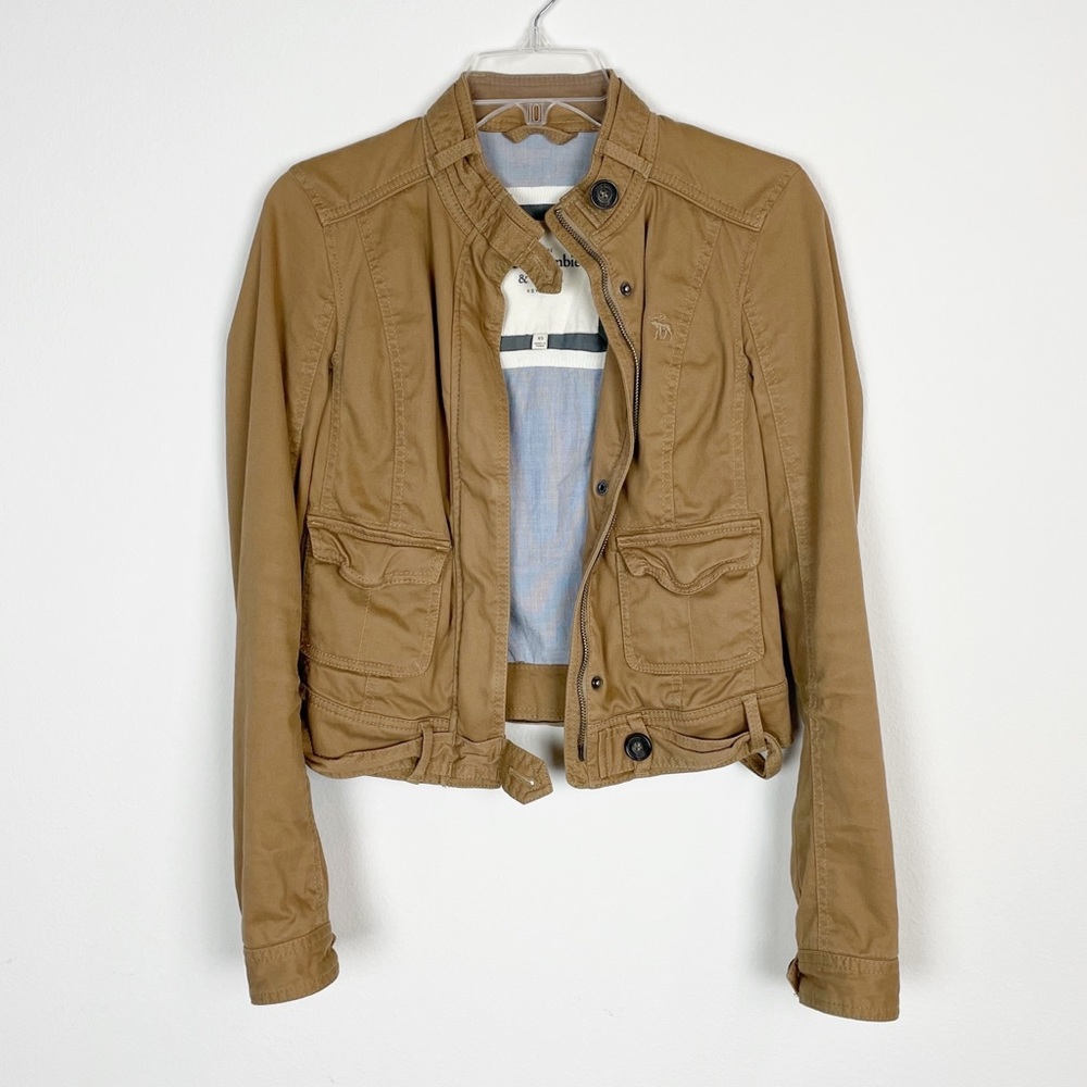 A&F Camel Moto Jacket XS